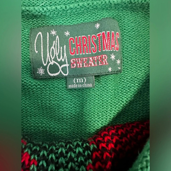 Ugly Christmas Sweater Pug Dog Women's Sweater Size Medium - Picture 4 of 4